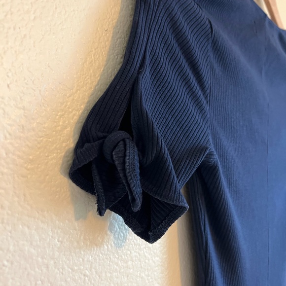 Reformation Ribbed Navy Dress - Picture 9 of 10